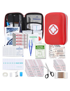 Kit de Primeros Auxilios 277 Piezas AMORNING Compacto Rojo