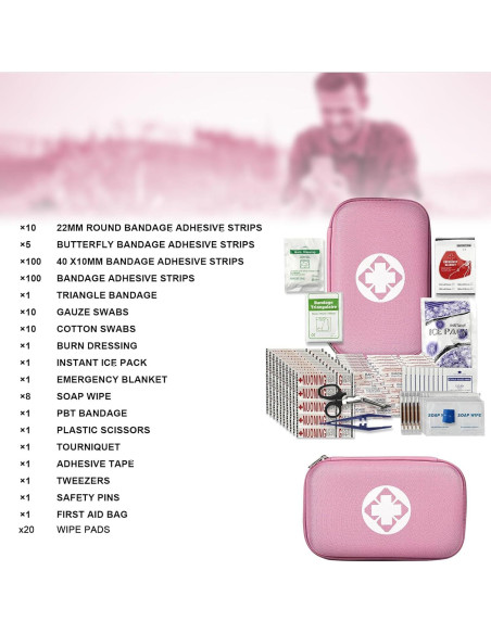 Kit de Primeros Auxilios 276 Piezas Angel Wish Rosa