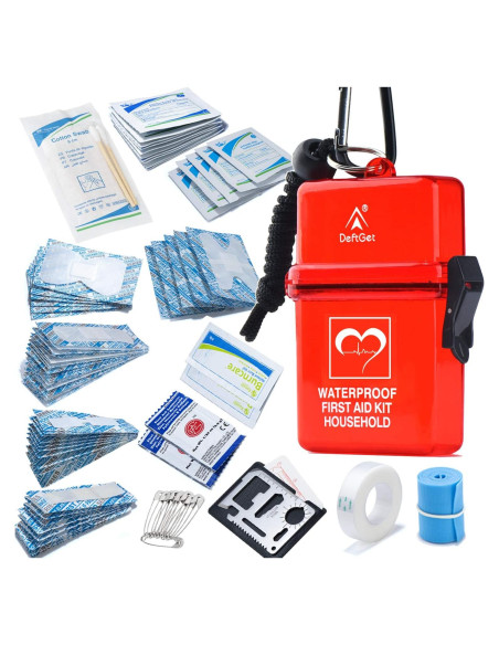 Kit de Primeros Auxilios Impermeable Deftget 65 Piezas Compacto