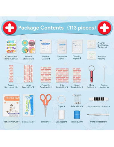 Kit de Primeros Auxilios Compacto KakuKa 113 Piezas Impermeable