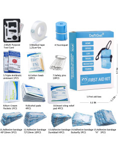 Kit de Primeros Auxilios Impermeable DEFTGET 65 Piezas 2