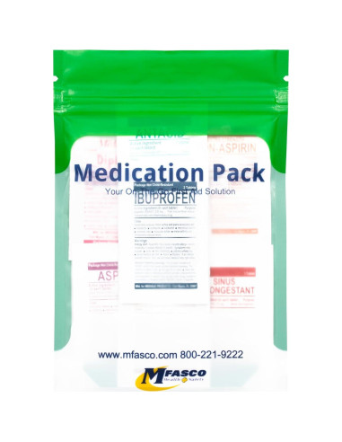 Kit de Primeros Auxilios Compacto MFASCO - 28 Paquetes Medicamentos