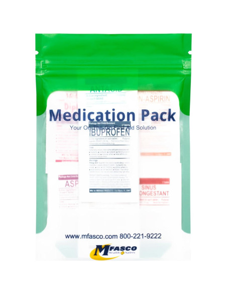Kit de Primeros Auxilios Compacto MFASCO - 28 Paquetes Medicamentos