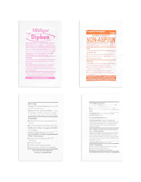 Kit de Primeros Auxilios Compacto MFASCO - 28 Paquetes Medicamentos