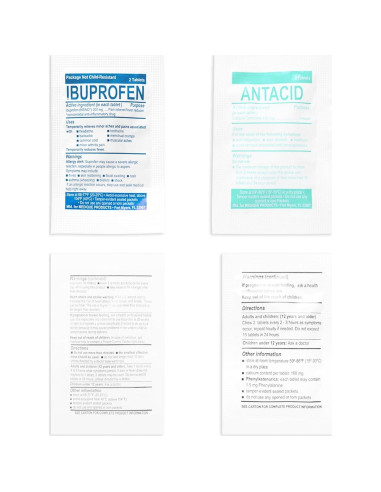 Kit de Primeros Auxilios Compacto MFASCO - 28 Paquetes Medicamentos