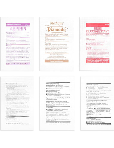 Kit de Primeros Auxilios Compacto MFASCO - 28 Paquetes Medicamentos