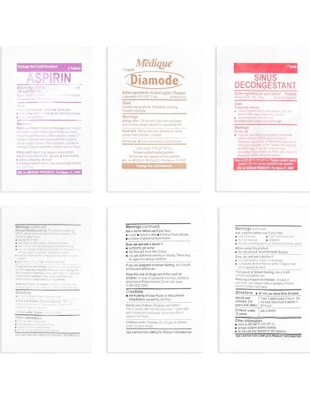 Kit de Primeros Auxilios Compacto MFASCO - 28 Paquetes Medicamentos