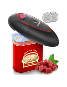 Abrelatas Eléctrico Royalsellpro Automático 12W Rojo Gris