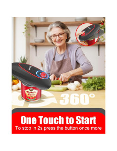 Abrelatas Eléctrico Royalsellpro Automático 12W Rojo Gris 2