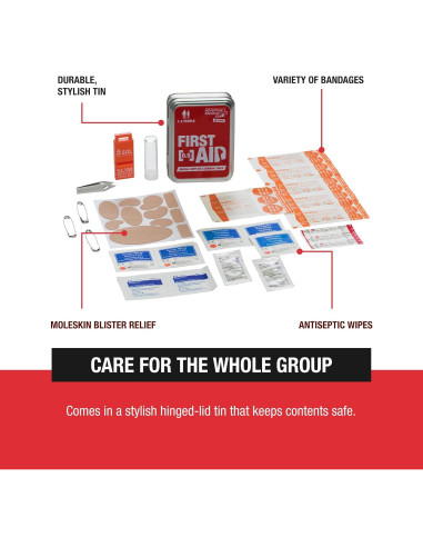 Kit de Primeros Auxilios de Aventura Medical - Lata 0.5 Roja (2 Unidades)