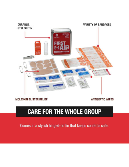 Kit de Primeros Auxilios de Aventura Medical - Lata 0.5 Roja (2 Unidades)