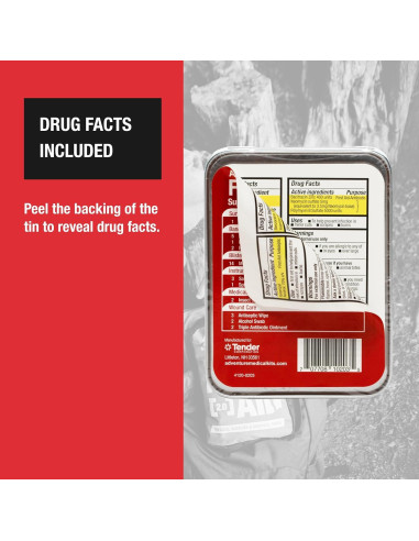 Kit de Primeros Auxilios de Aventura Medical - Lata 0.5 Roja (2 Unidades)