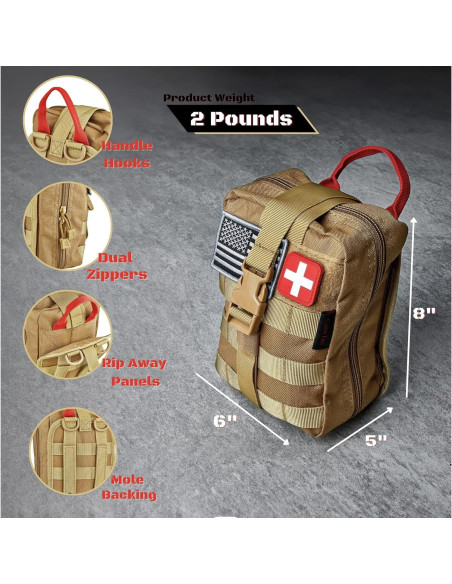 Kit de Primeros Auxilios Avanzado CareTac 175 Piezas Rojo