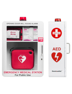 Estación Médica de Emergencia Kits de Sobredosis Blanca 48.3x40.6cm