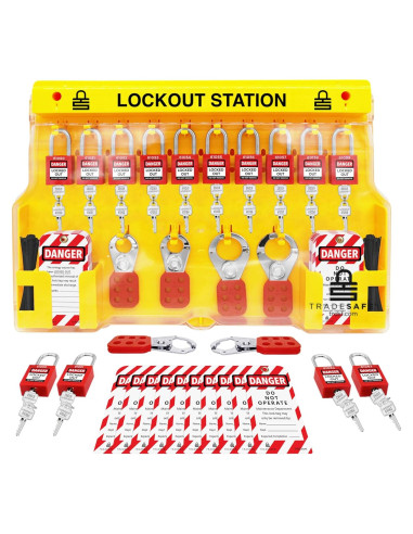 Estación de Bloqueo y Etiquetado TRADESAFE XL - Kit de 14 Candados