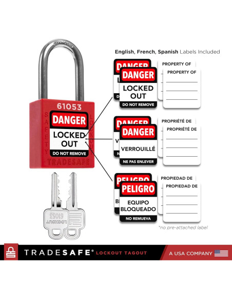 Estación de Bloqueo y Etiquetado TRADESAFE XL - Kit de 14 Candados
