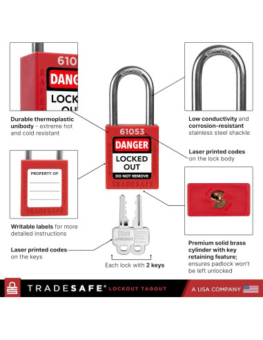 Estación de Bloqueo y Etiquetado TRADESAFE XL - Kit de 14 Candados