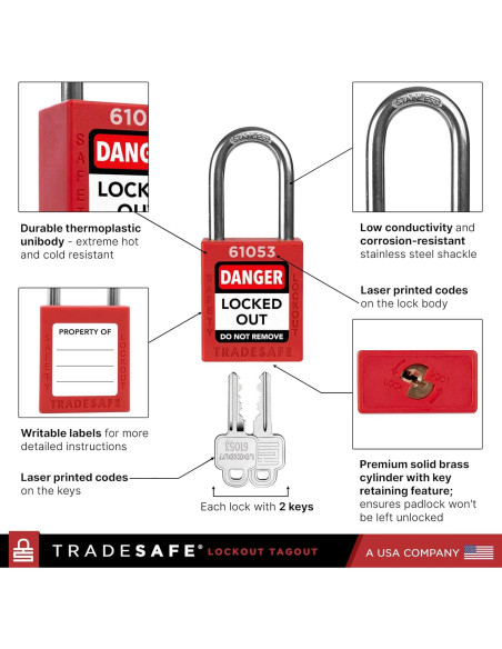 Estación de Bloqueo y Etiquetado TRADESAFE XL - Kit de 14 Candados