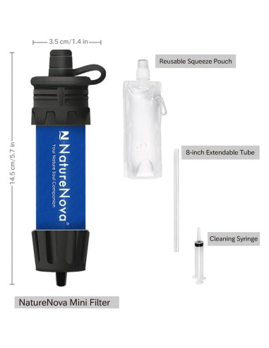 Filtro de Agua Mini NatureNova Portátil 4 Unidades 51.7g