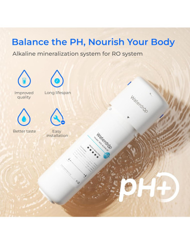 Filtro de Agua Alcalina Waterdrop WD-ALK16, 1.02 kg, Certificado NSF