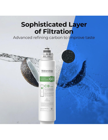Filtro de Agua Waterdrop WD-G3-CB, Compatible con WD-G3-W