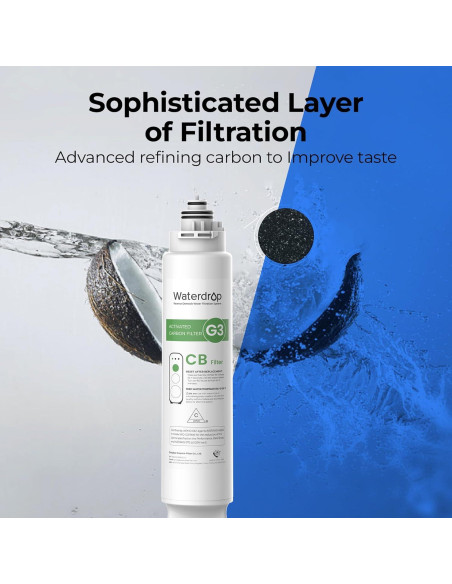 Filtro de Agua Waterdrop WD-G3-CB, Compatible con WD-G3-W