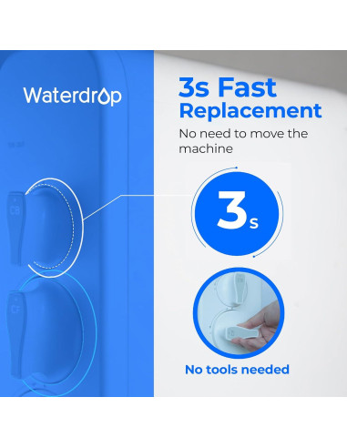Filtro de Agua Waterdrop WD-G3-CB, Compatible con WD-G3-W