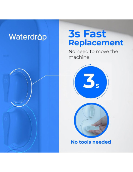 Filtro de Agua Waterdrop WD-G3-CB, Compatible con WD-G3-W