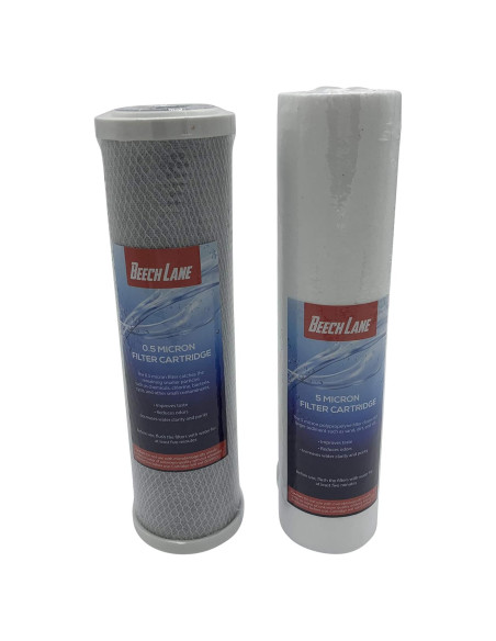Filtros de Agua Duales Beech Lane 0.5 y 5 Micrones 2 Unidades Filtros de Agua Duales Beech Lane 0.5 y 5 Micrones 2 Unidades
