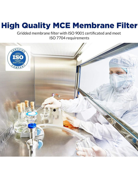 Filtro de Membrana MCE Estéril 47mm 0.45m 100 Unidades
