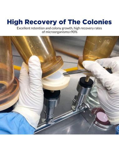 Filtro de Membrana MCE Estéril 47mm 0.45m 100 Unidades