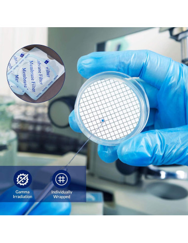 Filtro de Membrana MCE Estéril 47mm 0.45m 100 Unidades