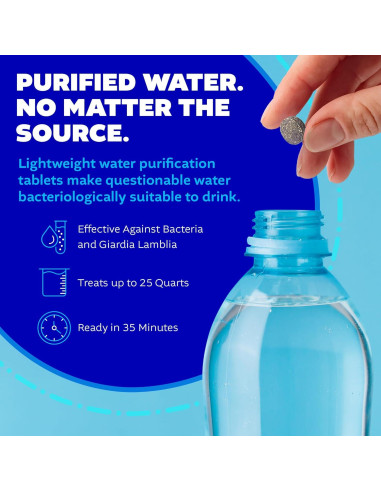 Tabletas de Purificación de Agua Potable Aqua - 100 Tabletass