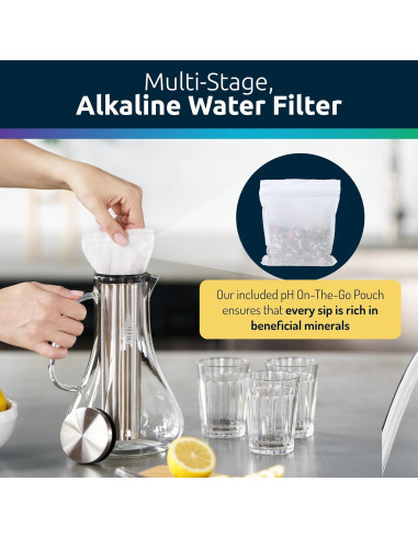 Jarra de Filtro de Agua Alcalina Invigorated Living 1.8L