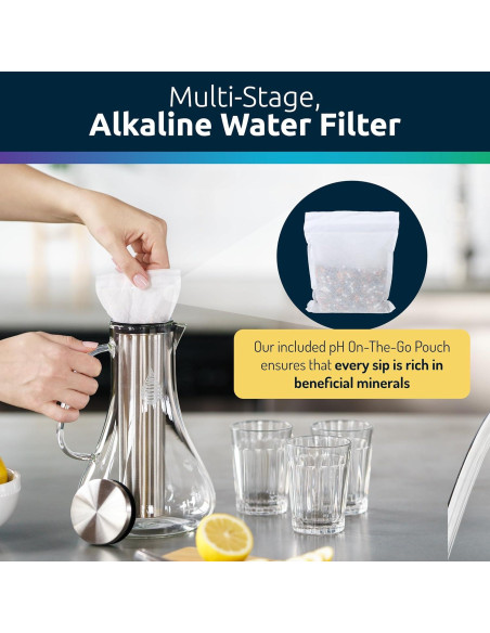 Jarra de Filtro de Agua Alcalina Invigorated Living 1.8L