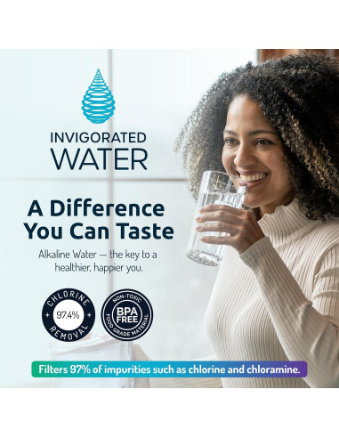 Jarra de Filtro de Agua Alcalina Invigorated Living 1.8L