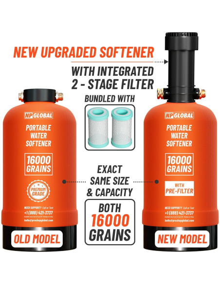 Ablandador de Agua Portátil NPGLOBAL WS-8000 - 16,000 Granos