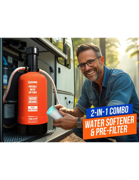 Ablandador de Agua Portátil NPGLOBAL WS-8000 - 16,000 Granos