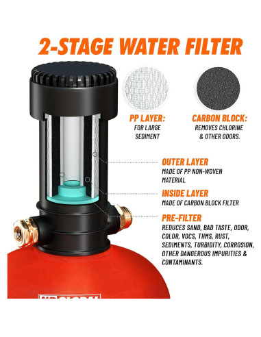 Ablandador de Agua Portátil NPGLOBAL WS-8000 - 16,000 Granos