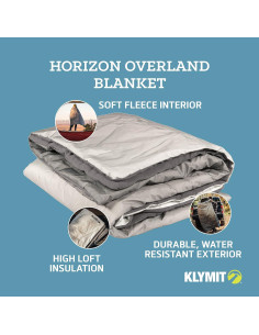 Manta de Camping Klymit Horizon Overland 147x203 cm Gris 2