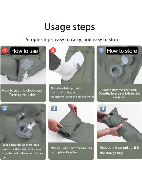 Colchón Inflable Monaker B5101 - Camping Individual 190x60cm