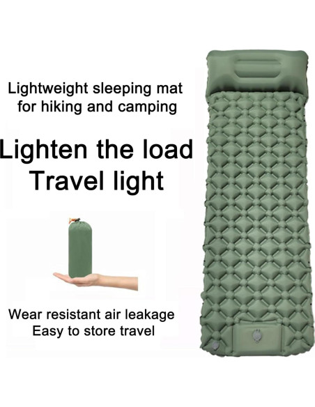 Colchón Inflable Monaker B5101 - Camping Individual 190x60cm