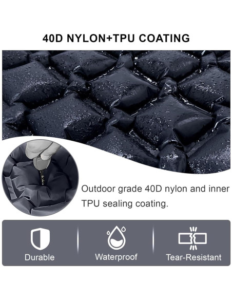 Colchón Inflable Monaker B5101 - Camping Individual 190x60cm