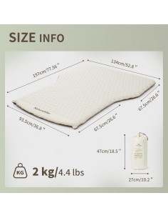 Colchón Autoinflable Naturehike Yugu 197x134 cm Caqui 2
