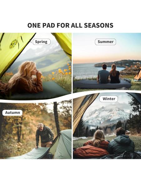 Colchoneta Autoinflable Origem 10CM con Bomba - Verde