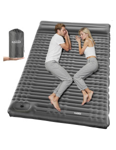 Almohadilla Doble Inflable Elegear 4" para Camping Gris