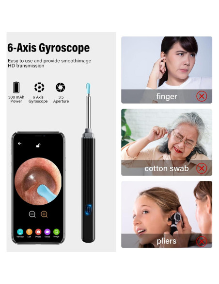 Kit de Eliminación de Cerumen Morelax con Cámara 1080P