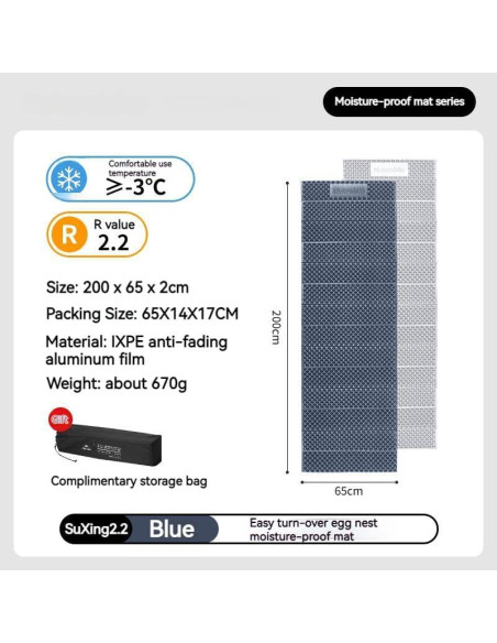 Colchoneta Ultraligera Naturehike 200x65cm Espuma Impermeable