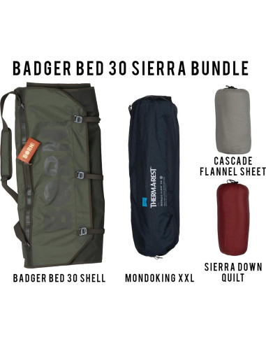 Saco de Dormir Badger Bed 30 Born Outdoor + Colchón Therm-a-Rest