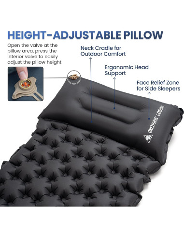 Almohadilla de Dormir Onetigris BLACKCRYSTAL 2025 Ultraligera